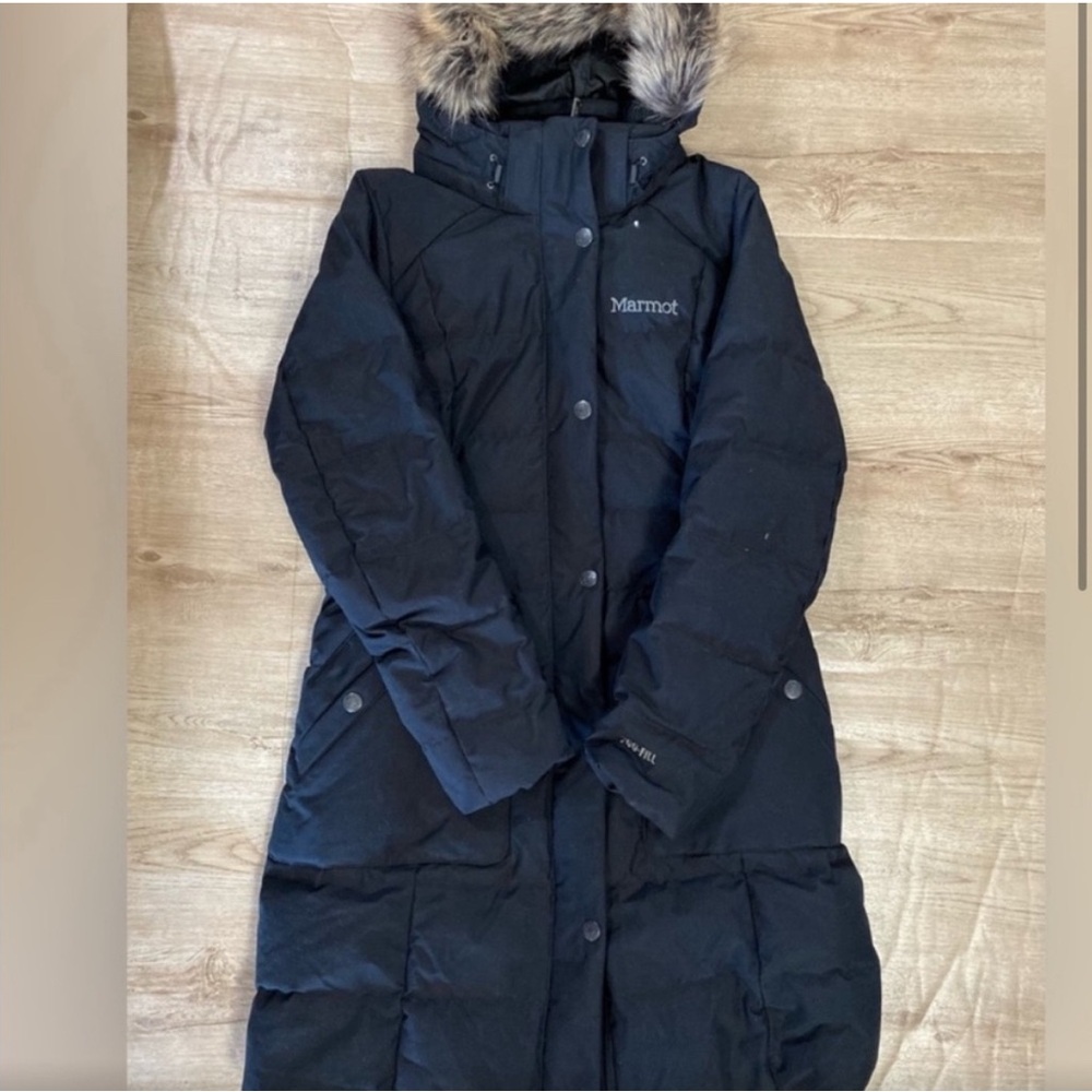 NWT 🎁 Marmot Women's Long Coat with Fur Hood